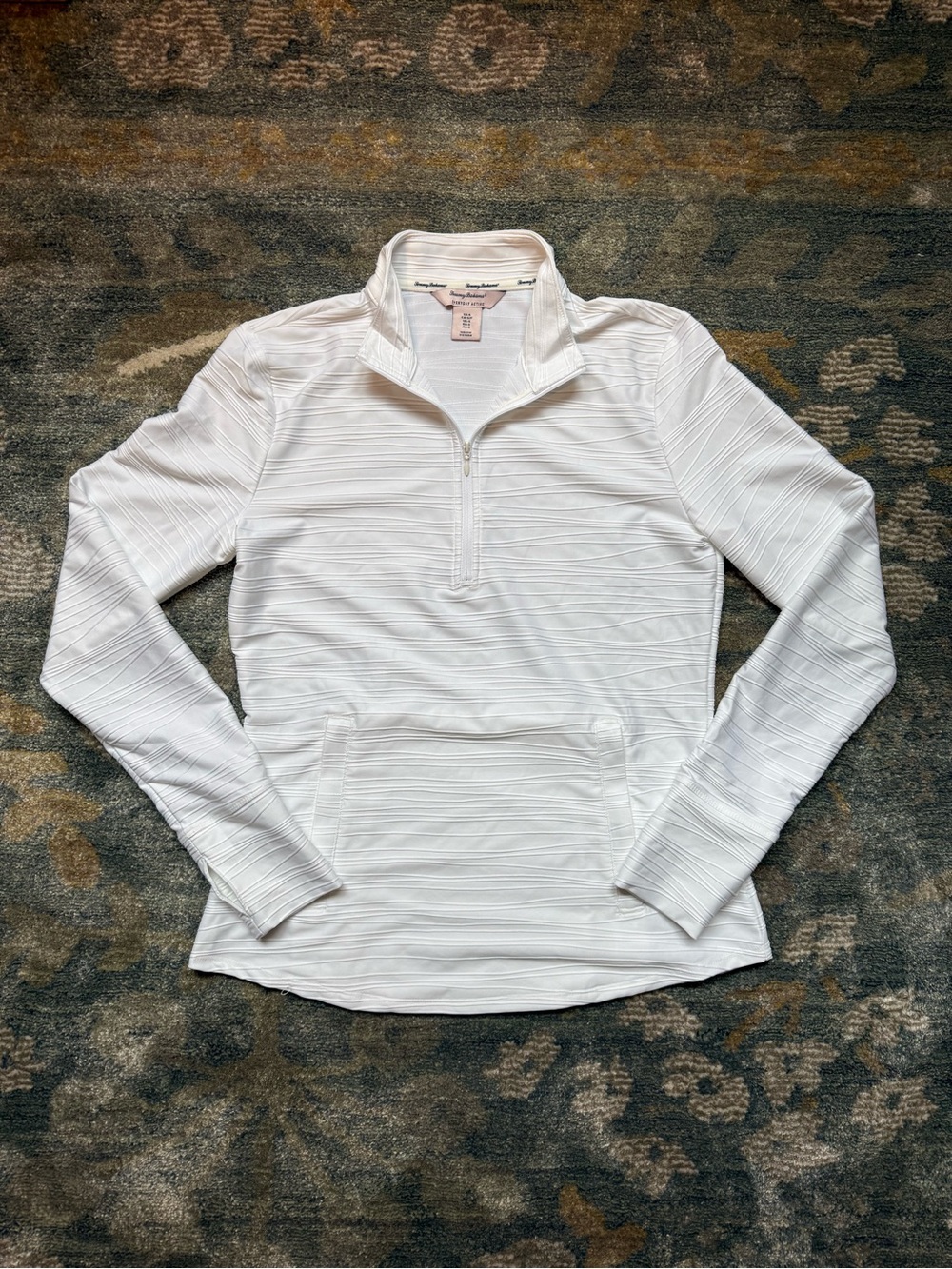 Women's Tommy Bahama White Quarter-Zip Pullover